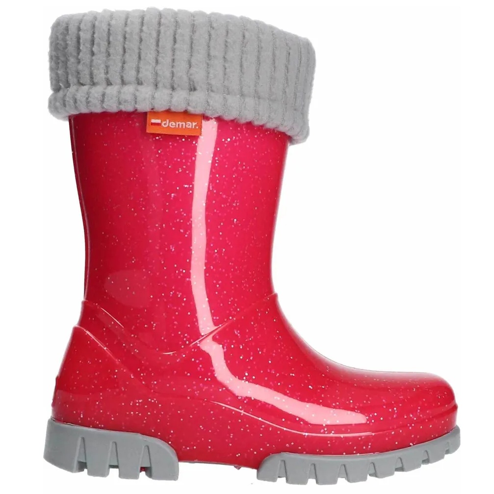 Dívčí zateplené holínky DEMAR Twister Lux G růžové